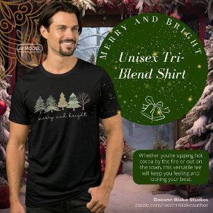 Camiseta Tri-Blend Merry and Bright Unisex