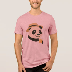 Camiseta Tri-Blend Panda com Bebida