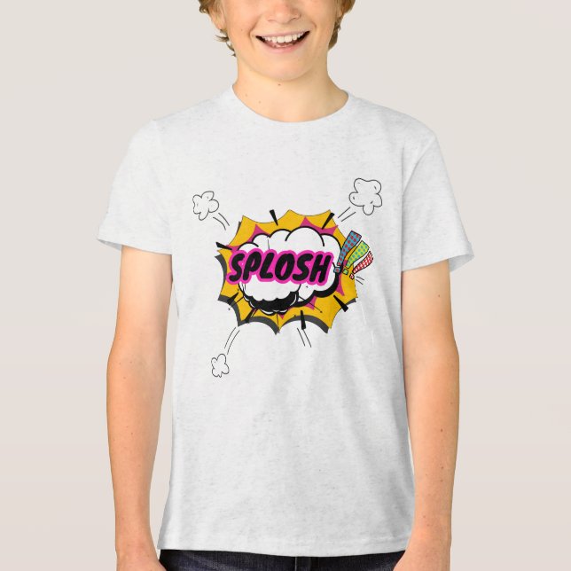 Camiseta Tri-Blend para Crianças (Frente)