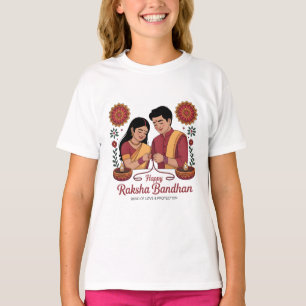 Camiseta Tri-blend Raksha Bandhan para Meninas