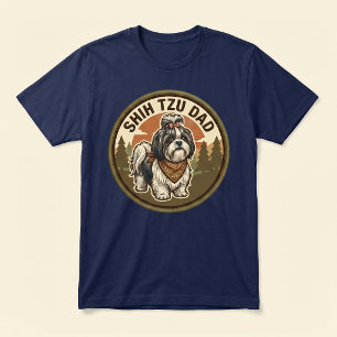 Camiseta Tri-blend Shih Tzu Dad Presente para Pa
