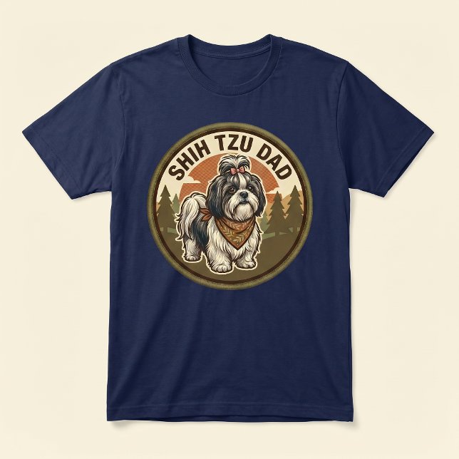 Camiseta Tri-blend Shih Tzu Dad | Presente para Pa (Criador carregado)