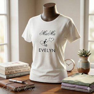 Camiseta Tri Blend Simbólica Eu Amo Você Mamãe Des