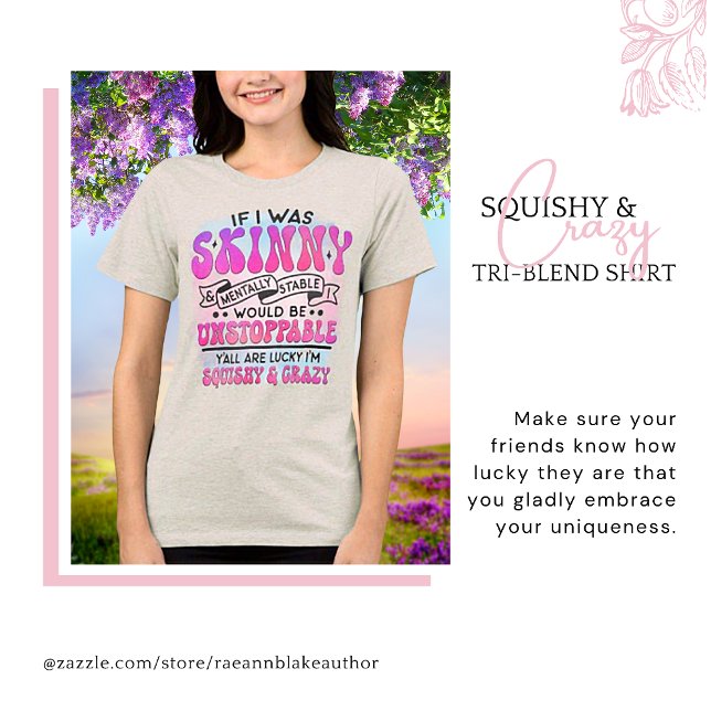 Camiseta Tri-Blend Squishy e Louca (Criador carregado)