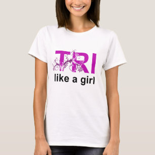 Camiseta tri como uma menina