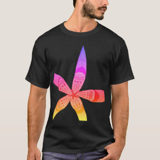 Camiseta Tri dye floral color blend T-Shirt