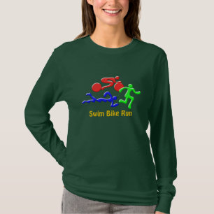 Camiseta TRI figuras design da COR do funcionamento da