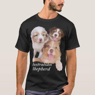 Camiseta Tri & filhotes de cachorro vermelhos vermelhos do