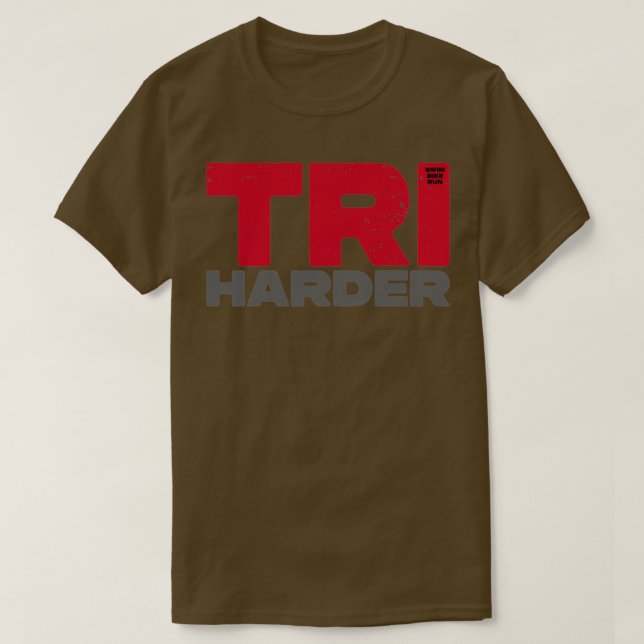 Camiseta TRI Harder Natação bike run (Frente do Design)