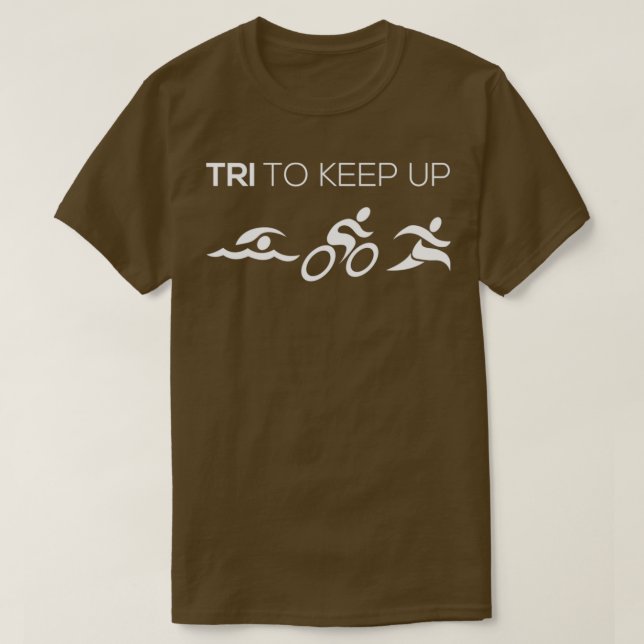 Camiseta Tri To Keep Up Triathlon Essential TShirt Classic  (Frente do Design)