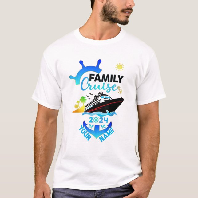 Camiseta Triagem da Família de Navios de Cruzeiro Personali (Frente)
