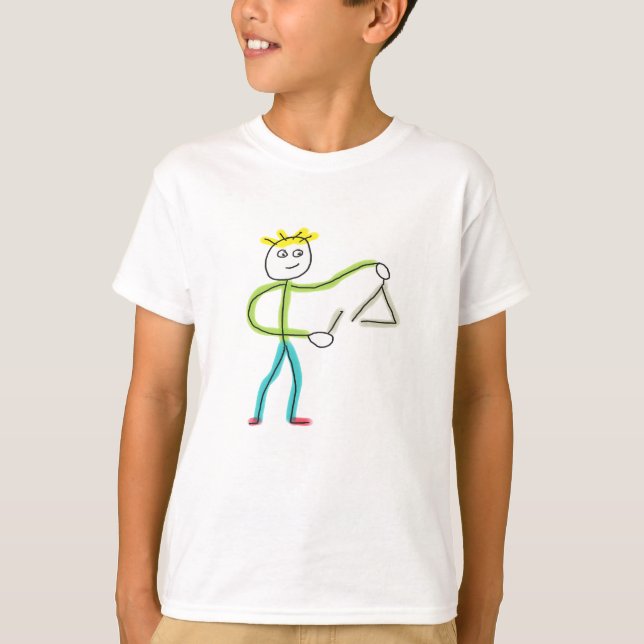 Camiseta Triangle Playing Stickman (Frente)