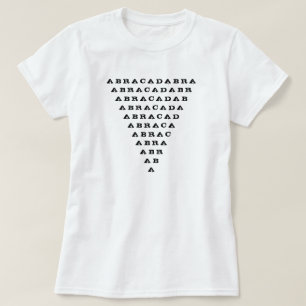 Camiseta triângulo abracadabra invertido