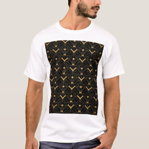 Camiseta Triângulo Arte Deco: Padrão de Luxo.