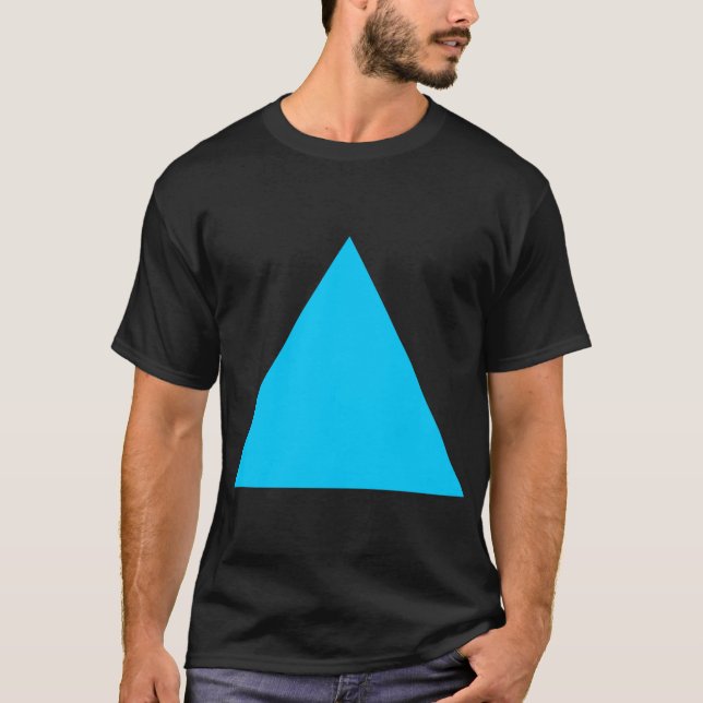 Camiseta Triângulo - Azul-Céu (Frente)