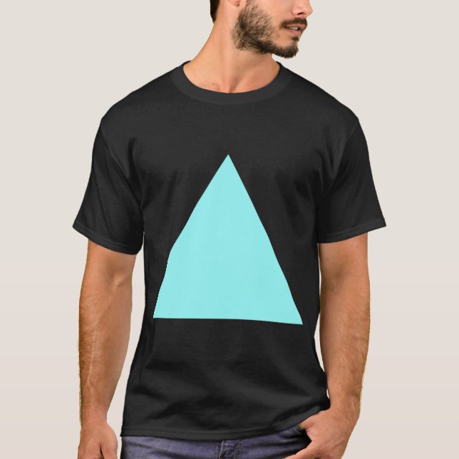 Camiseta Triângulo - Azul-Gelo (Frente)