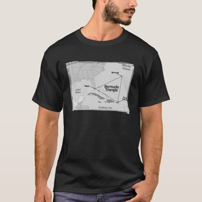 Camiseta Triângulo Bermudas Localização Triângulo Oceano Be (Frente)