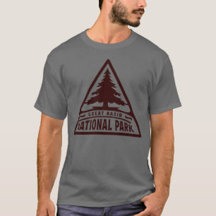 Camiseta Triângulo Castanho da Árvore do Parque Nacional do