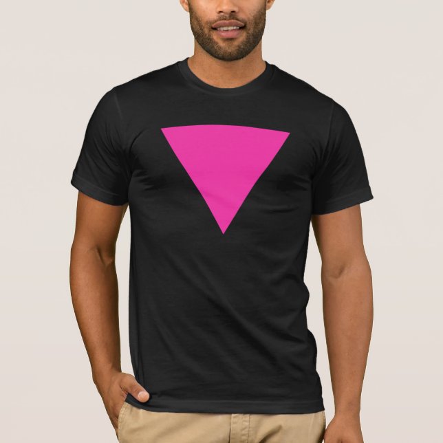 Camiseta triângulo cor-de-rosa (Frente)