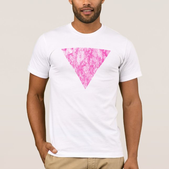 Camiseta triângulo cor-de-rosa (Frente)
