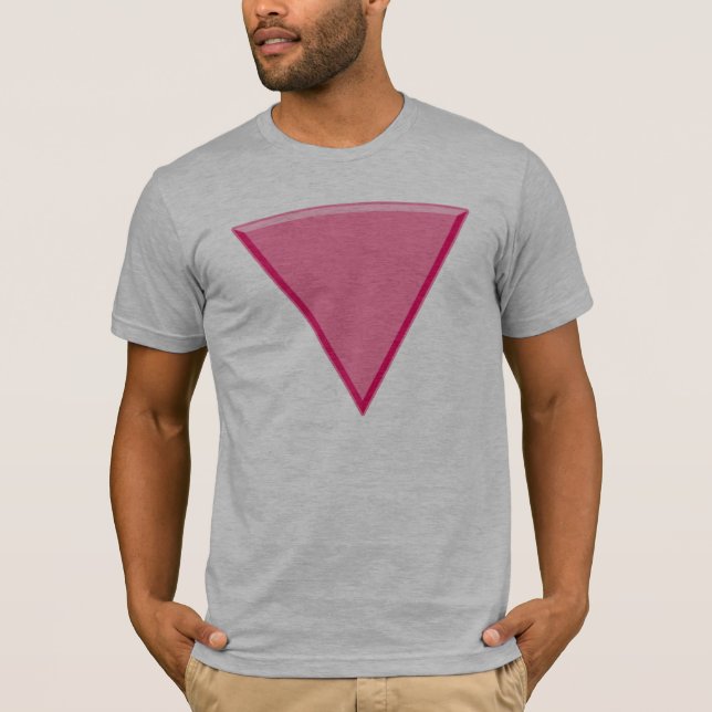 Camiseta Triângulo cor-de-rosa do orgulho gay (Frente)