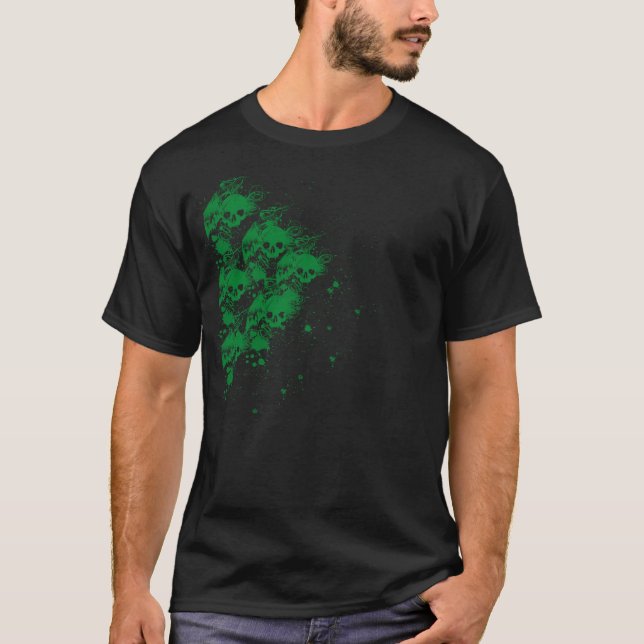 Camiseta Triângulo da asa do crânio (Frente)