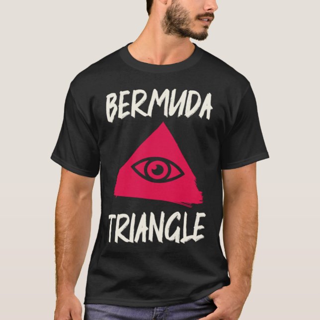 Camiseta Triângulo de Bermudas Pesquisa Oceano Triângulo da (Frente)