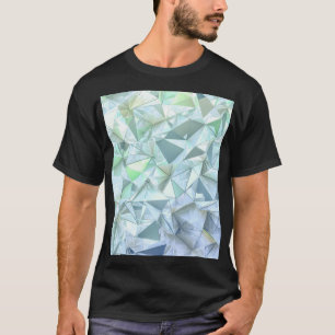 Camiseta Triângulo de cristal 3D, renderização ilustrativa.