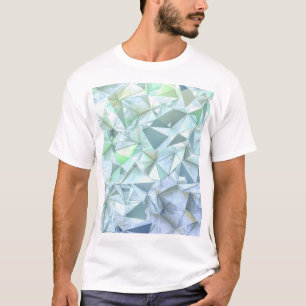 Camiseta Triângulo de cristal 3D, renderização ilustrativa.