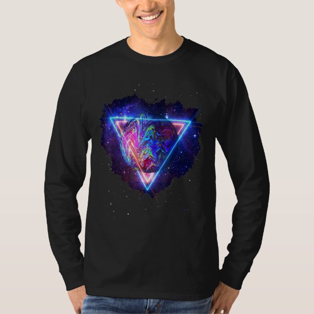 Camiseta Triângulo de Geometria Sagrada Terra (Frente)