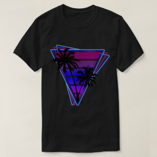 Camiseta Triângulo de Palmeiras Neon Retro