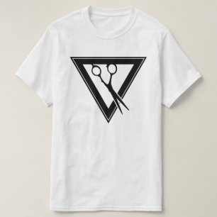 Camiseta triângulo de tesoura capilar