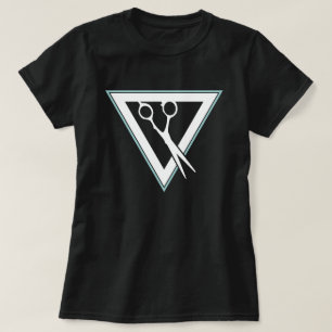 Camiseta triângulo de tesoura capilar