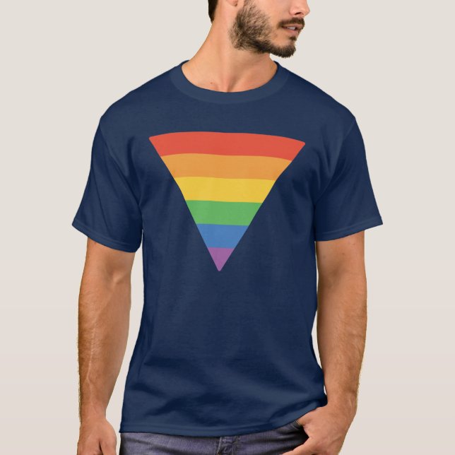 Camiseta Triângulo do Arco-íris Orgulho Gay (Frente)