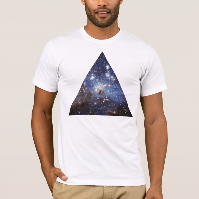 Camiseta triângulo do espaço do hipster (Frente)