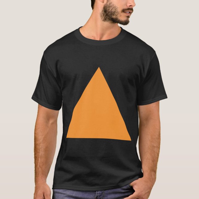 Camiseta Triângulo - Laranja Claro (Frente)