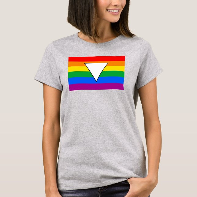 Camiseta Triângulo LGBTQ+ e Orgulho Arco-Íris (Frente)