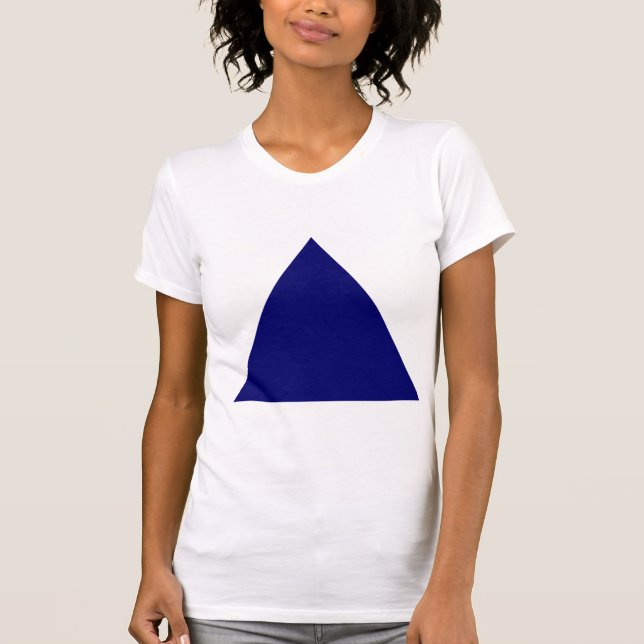 Camiseta Triângulo - Marinho profundo azul (Frente)