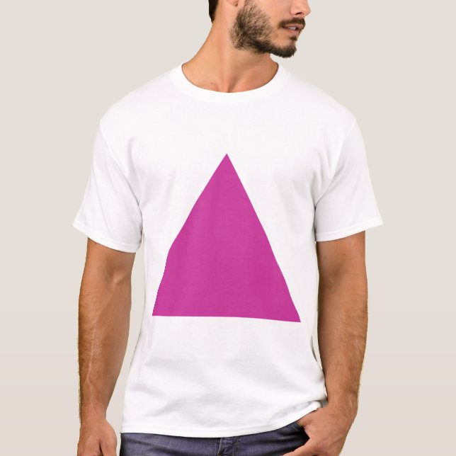 Camiseta Triângulo - Rosa Profundo (Frente)
