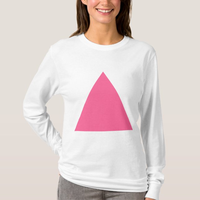 Camiseta Triângulo - Rosa Profundo (Frente)