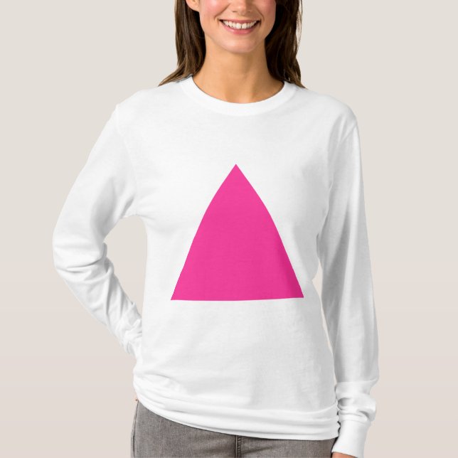 Camiseta Triângulo - Rosa Quente (Frente)
