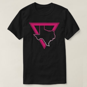 Camiseta triângulo rosa texas