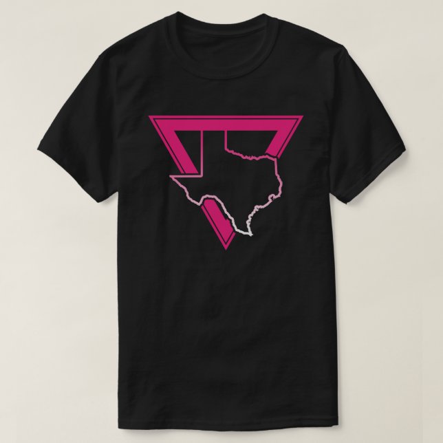 Camiseta triângulo rosa texas (Frente do Design)
