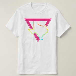 Camiseta triângulo rosa texas