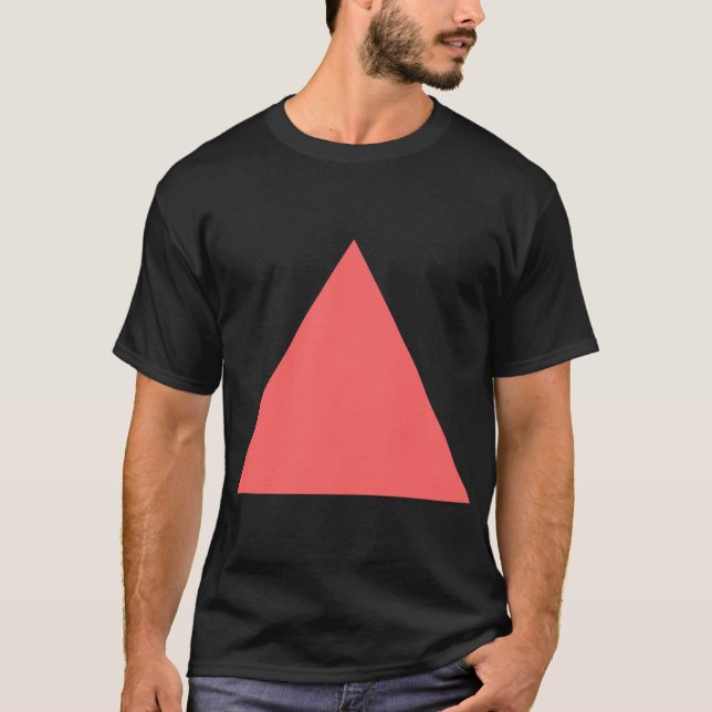 Camiseta Triângulo - Rosa Tropical (Frente)