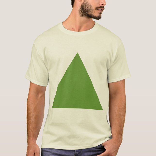 Camiseta Triângulo - Verde-abacate (Frente)