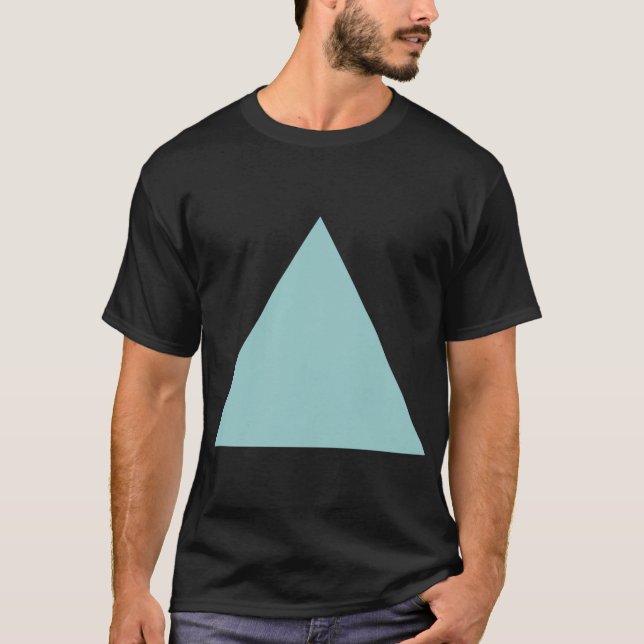 Camiseta Triângulo - Verde Azul (Frente)