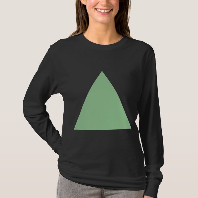 Camiseta Triângulo - Verde esmaecido (Frente)