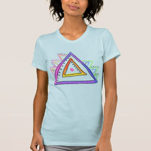 Camiseta Triângulos Abstrato Wearable Art