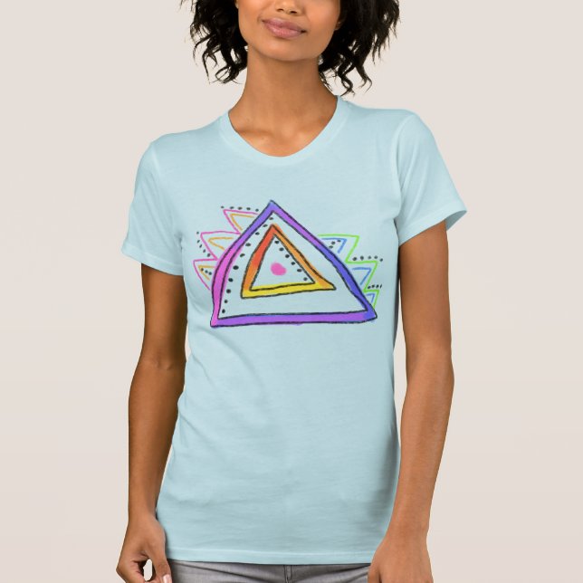 Camiseta Triângulos Abstrato Wearable Art (Frente)